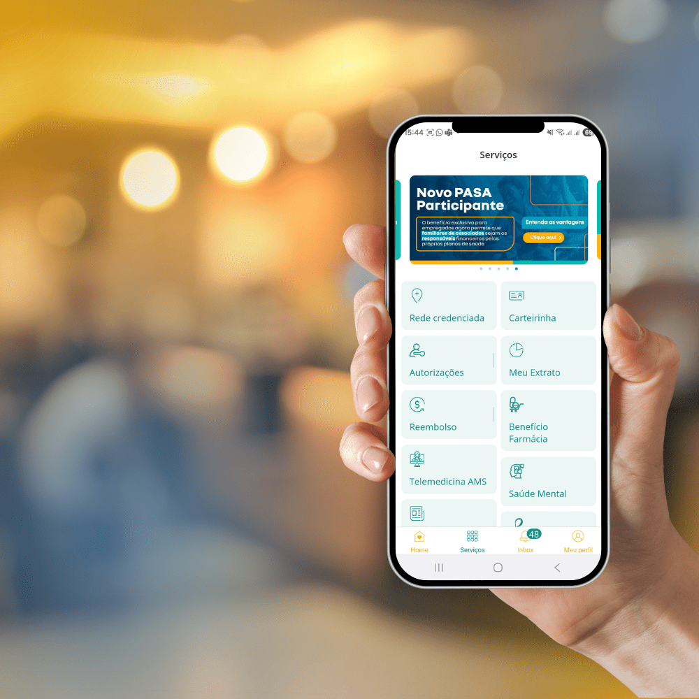 No app você cuida de tudo. E de você também.